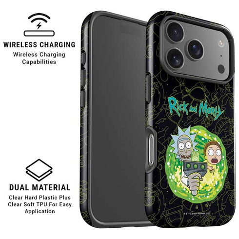 Adult Swim Rick and Morty Portal Travel iPhone 17 Pro Magsafe Impact Case