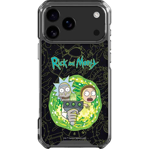 Adult Swim Rick and Morty Portal Travel iPhone 17 Pro Max Clear Case