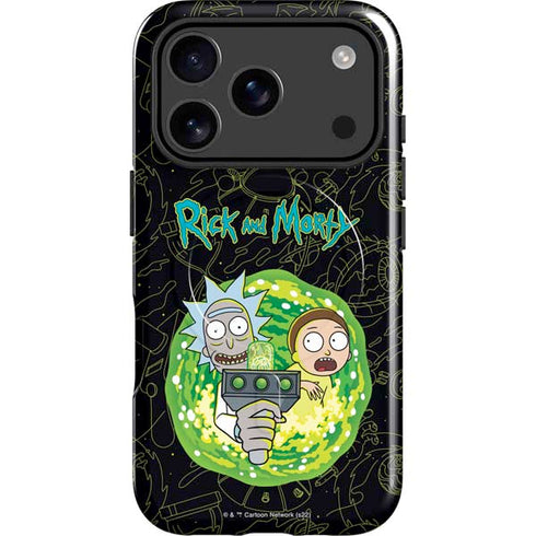 Adult Swim Rick and Morty Portal Travel iPhone 17 Pro Max Magsafe Impact Case