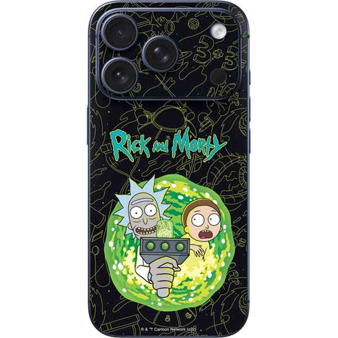 Adult Swim Rick and Morty Portal Travel iPhone 17 Pro Max Skin
