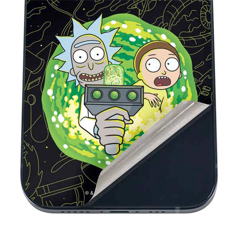 Adult Swim Rick and Morty Portal Travel iPhone 17 Pro Max Skin