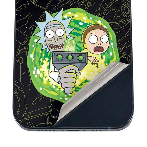 Adult Swim Rick and Morty Portal Travel iPhone 17 Skin