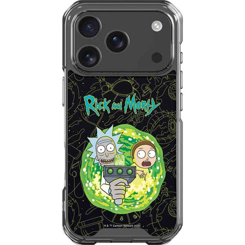 Adult Swim Rick and Morty Portal Travel iPhone 18 Pro Clear Case