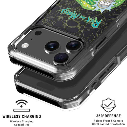 Adult Swim Rick and Morty Portal Travel iPhone 18 Pro Clear Case