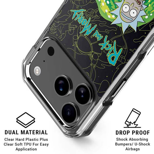 Adult Swim Rick and Morty Portal Travel iPhone 18 Pro Clear Case