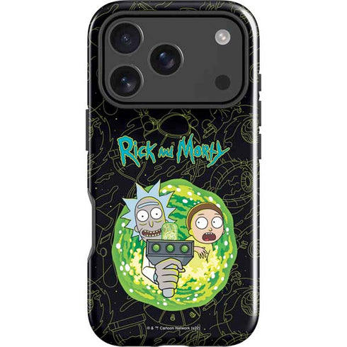Adult Swim Rick and Morty Portal Travel iPhone 18 Pro Impact Case