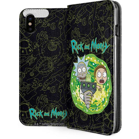 Adult Swim Rick and Morty Portal Travel iPhone 8 Folio Case