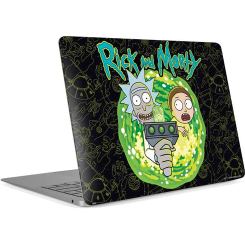 Adult Swim Rick and Morty Portal Travel Apple MacBook Air Skin