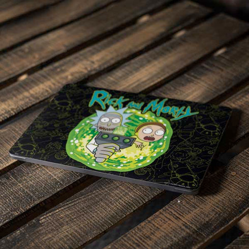 Adult Swim Rick and Morty Portal Travel Apple MacBook Air Skin