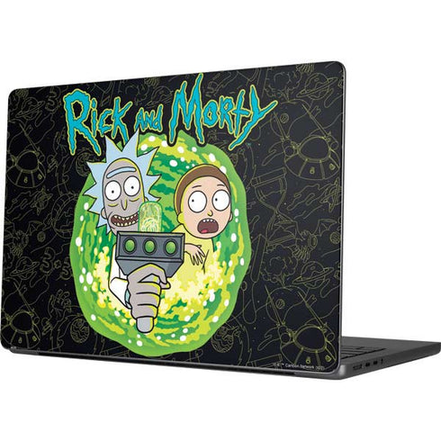 Adult Swim Rick and Morty Portal Travel Apple MacBook Pro 14-inch Skin