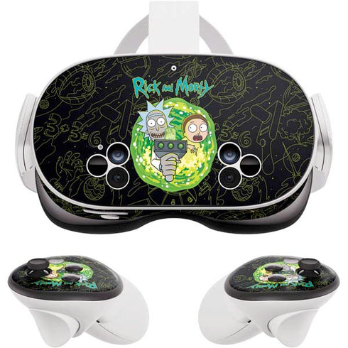 Adult Swim Rick and Morty Portal Travel Meta Quest 3S Skin