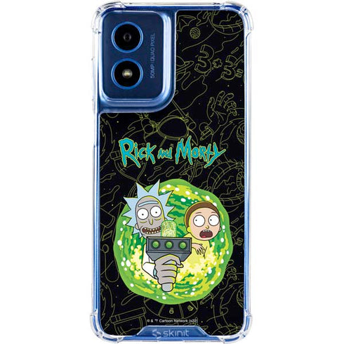 Adult Swim Rick and Morty Portal Travel Moto G Play 4G (2024) Clear Case