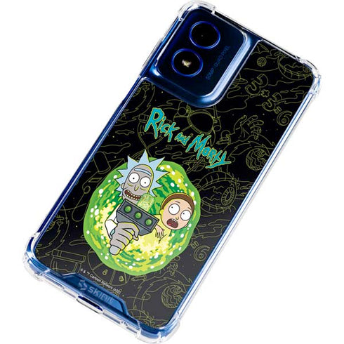 Adult Swim Rick and Morty Portal Travel Moto G Play 4G (2024) Clear Case