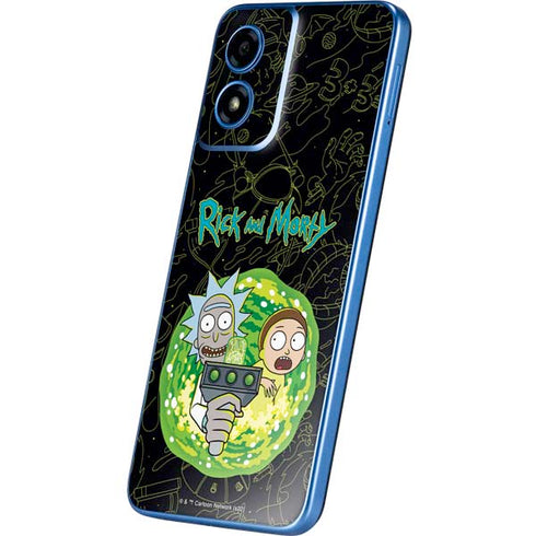 Adult Swim Rick and Morty Portal Travel Moto G Play 4G (2024) Skin
