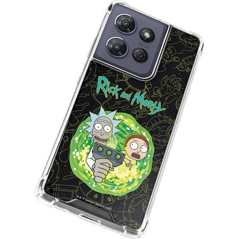 Adult Swim Rick and Morty Portal Travel Moto G Play 5G (2025) Clear Case