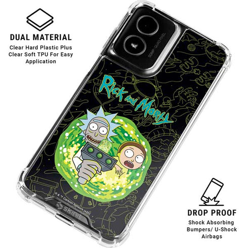 Adult Swim Rick and Morty Portal Travel Moto G Power 5G (2024) Clear Case