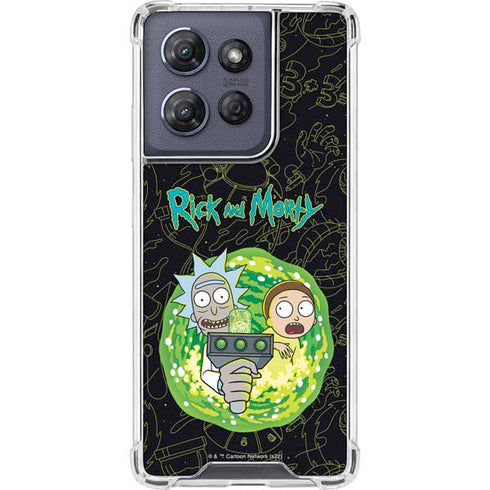 Adult Swim Rick and Morty Portal Travel Moto G Stylus 5G (2025) Clear Case