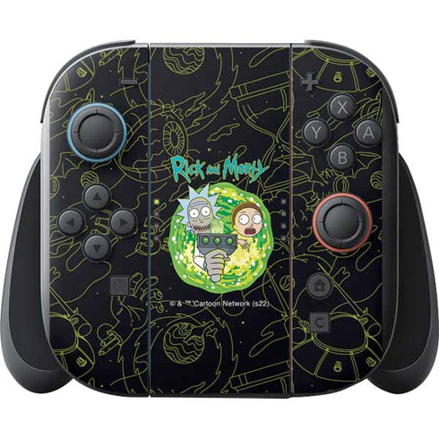 Adult Swim Rick and Morty Portal Travel Nintendo Switch 2 (2025) with Joy-Con Skin