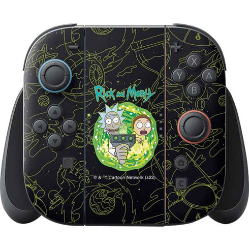 Adult Swim Rick and Morty Portal Travel Nintendo Skins