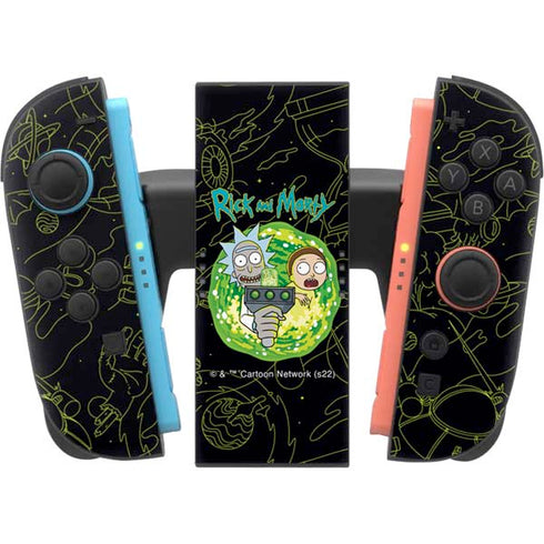 Adult Swim Rick and Morty Portal Travel Nintendo Switch 2 (2025) Joy-Con Controller Skin