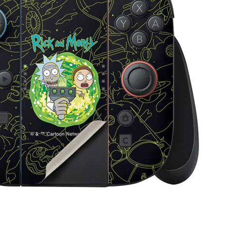 Adult Swim Rick and Morty Portal Travel Nintendo Switch 2 (2025) Joy-Con Controller Skin