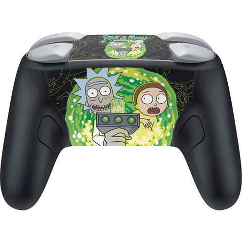Adult Swim Rick and Morty Portal Travel Nintendo Switch 2 (2025) Pro Controller Skin