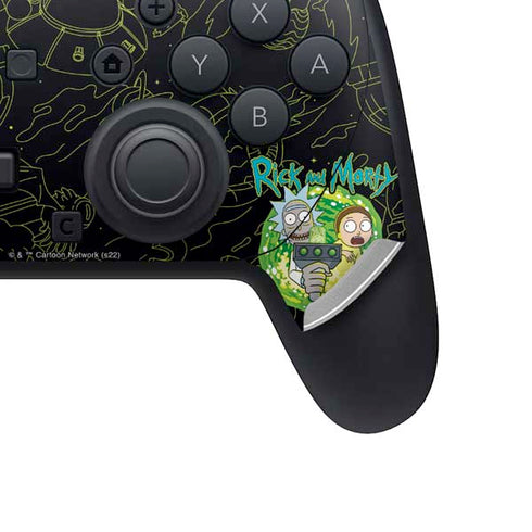 Adult Swim Rick and Morty Portal Travel Nintendo Switch 2 (2025) Pro Controller Skin