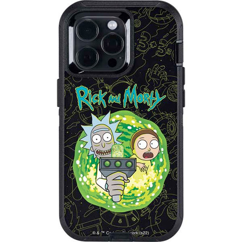 Adult Swim Rick and Morty Portal Travel Otterbox Defender iPhone Skin