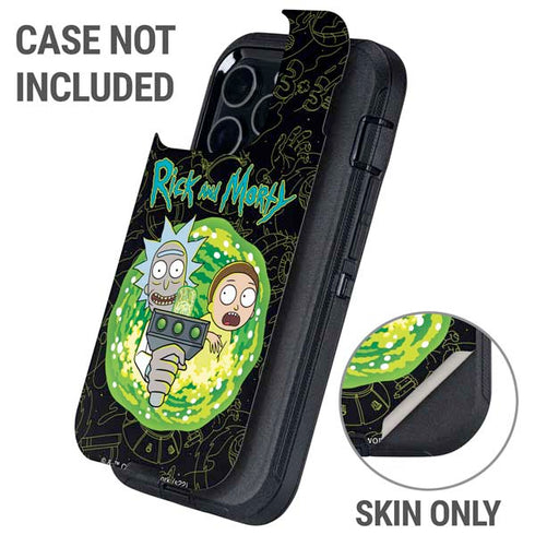 Adult Swim Rick and Morty Portal Travel Otterbox Defender iPhone Skin