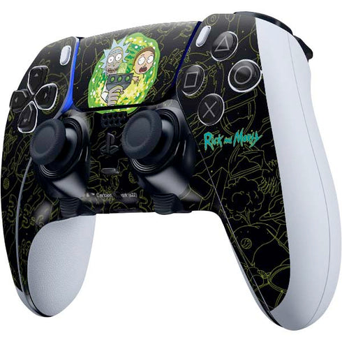 Adult Swim Rick and Morty Portal Travel PS5 DualSense Edge Pro Controller Skin