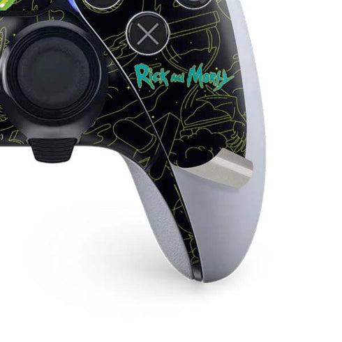 Adult Swim Rick and Morty Portal Travel PS5 DualSense Edge Pro Controller Skin