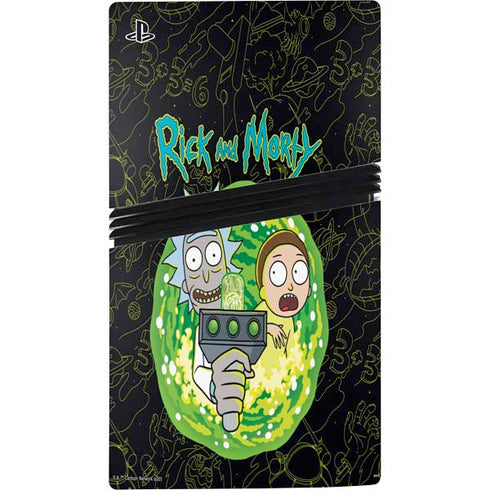 Adult Swim Rick and Morty Portal Travel PS5 Pro Console Skin