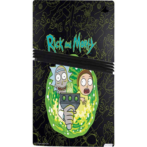 Adult Swim Rick and Morty Portal Travel PS5 Pro Console Skin