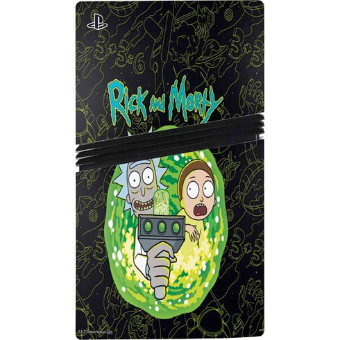 Adult Swim Rick and Morty Portal Travel PS5 Pro Disk Bundle Skin