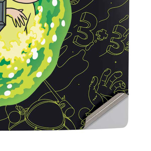 Adult Swim Rick and Morty Portal Travel PS5 Pro Disk Console Skin