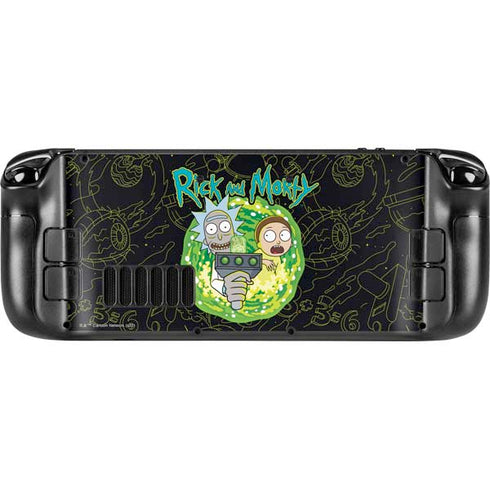 Adult Swim Rick and Morty Portal Travel Steam Deck Handheld Gaming Computer OLED Skin