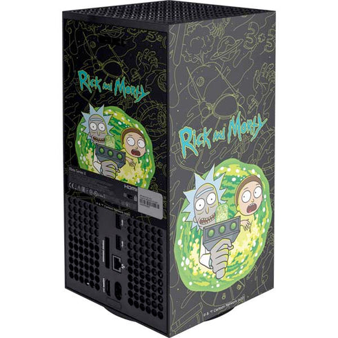 Adult Swim Rick and Morty Portal Travel XBox Series X Digital Edition Console Skin