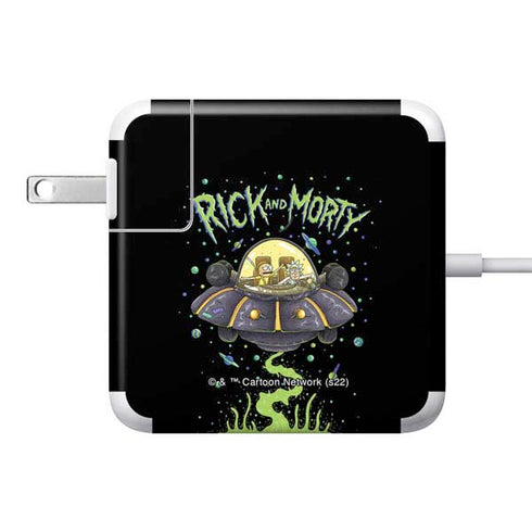 Adult Swim Rick and Morty Spaceship 85W Power Adapter (15 and 17 inch MacBook Pro Charger) Skin