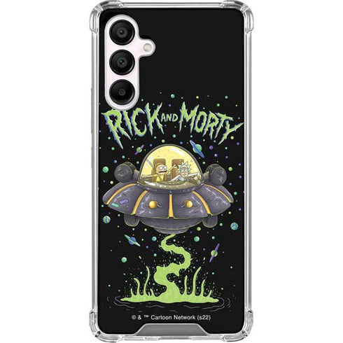 Adult Swim Rick and Morty Spaceship Galaxy A16 5G Clear Case