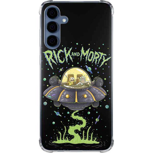 Adult Swim Rick and Morty Spaceship Galaxy A35 5G Clear Case