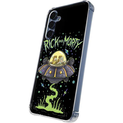 Adult Swim Rick and Morty Spaceship Galaxy A35 5G Clear Case