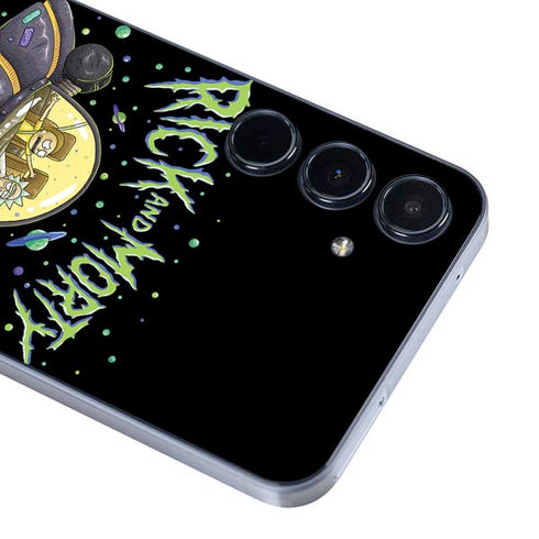 Adult Swim Rick and Morty Spaceship Galaxy A36 5G Skin