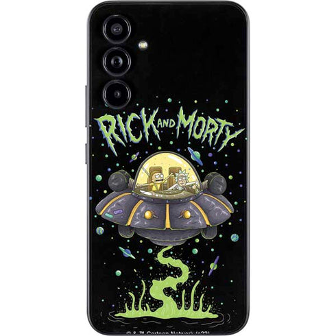 Adult Swim Rick and Morty Spaceship Galaxy A54 5G Skin