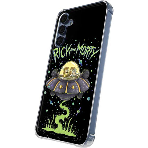 Adult Swim Rick and Morty Spaceship Galaxy A55 5G Clear Case