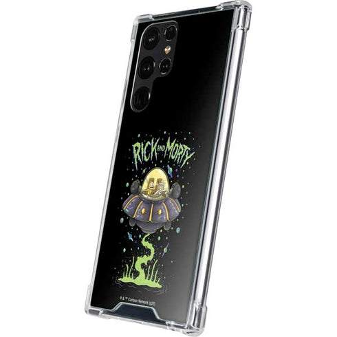 Adult Swim Rick and Morty Spaceship Galaxy S23 Ultra Clear Case