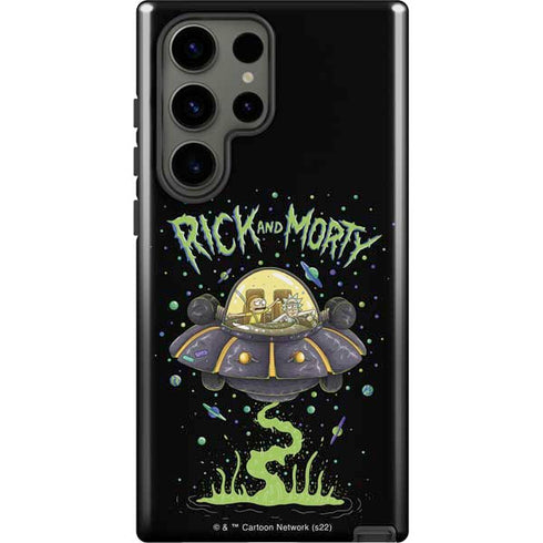 Adult Swim Rick and Morty Spaceship Galaxy S23 Ultra Pro Case