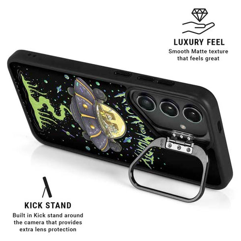 Adult Swim Rick and Morty Spaceship Galaxy S24 FE Kickstand Case