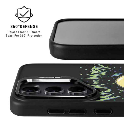 Adult Swim Rick and Morty Spaceship Galaxy S24 FE Kickstand Case