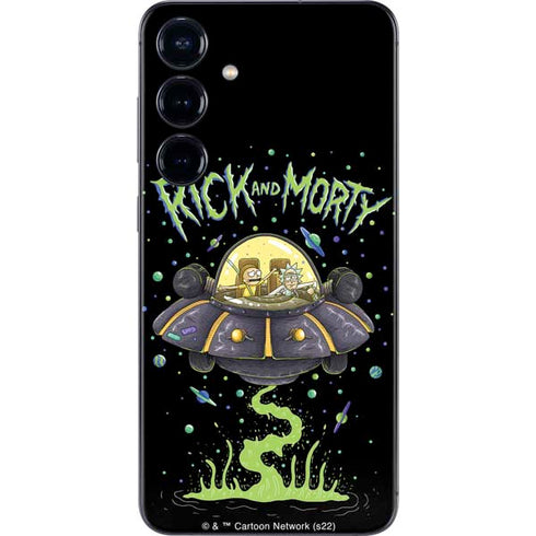 Adult Swim Rick and Morty Spaceship Galaxy S24 Plus Skin
