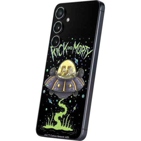 Adult Swim Rick and Morty Spaceship Galaxy S24 Plus Skin